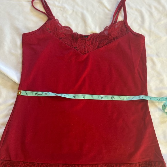 White House Black Market Red Lace Camisole - Picture 5 of 6
